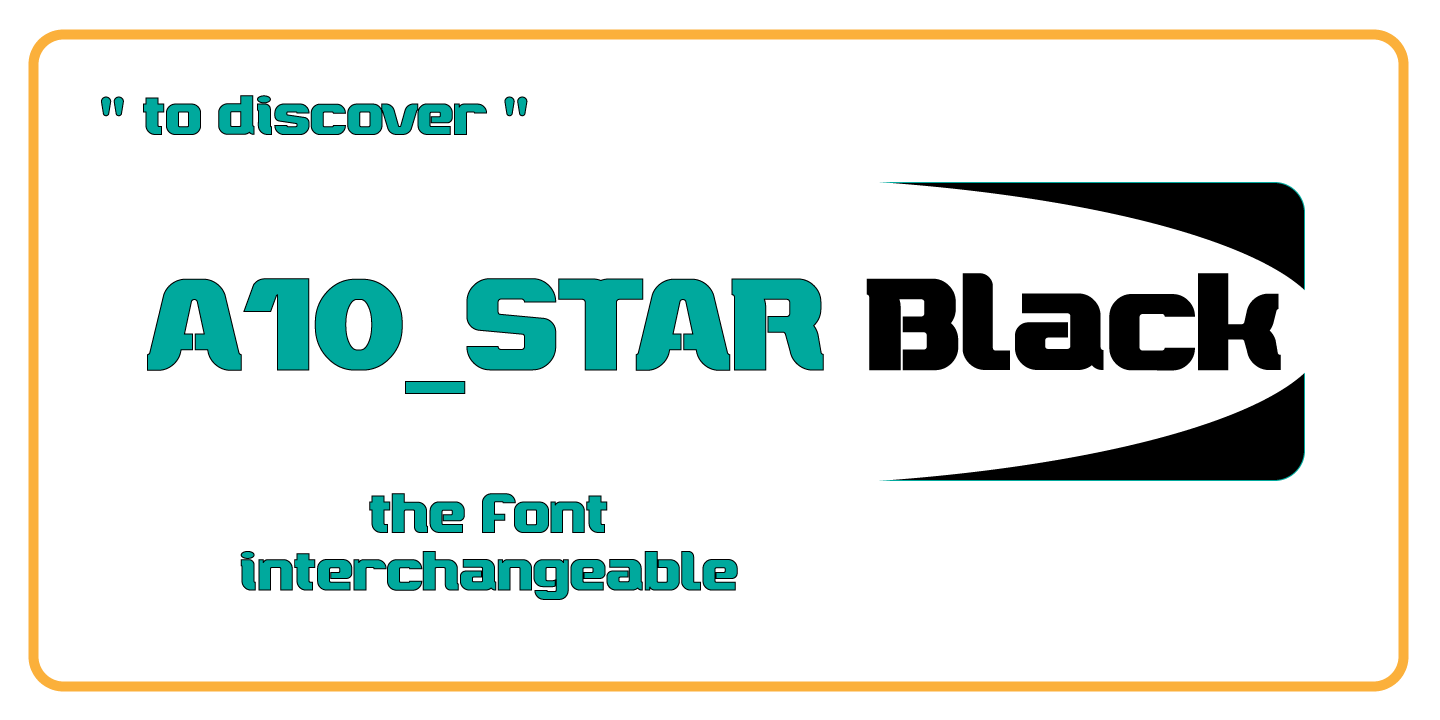 Schriftart A10 STAR Black
